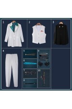 2XXT Cosplay Vtuber Virtual YouTuber Kaisei Bartender Suit Cosplay Costume